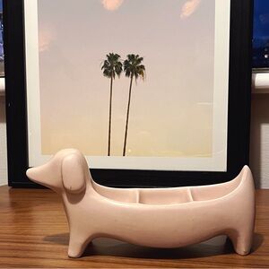 ceramic dachshund sausage dog trinket dish